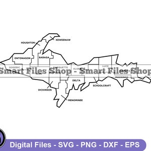 Michigan Upper Peninsula #3 Svg, Michigan Svg, Michigan Map Svg, Michigan Dxf, Michigan Png, Michigan Clipart, Michigan Files, Michigan Eps
