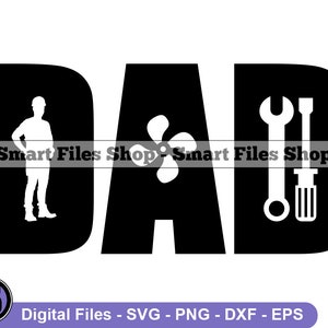 HVAC Dad SVG, Contractor Dad Svg, Father Svg, Father&#39;s Day Svg, Dad Gift Svg, Dad Dxf, Dad Png, Dad Clipart, Dad Files, Dad Eps