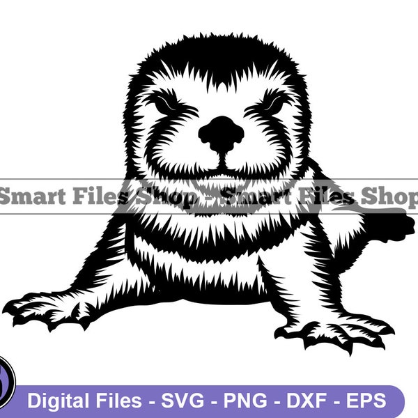 Baby Otter Svg, Sea Otter Svg, Otter Pup Svg, Baby Otter Dxf, Baby Otter Png, Baby Otter Clipart, Baby Otter Files, Eps