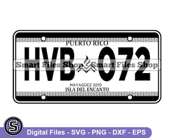 Puerto Rico Licence Plate Svg, Puerto Rico Svg, Driving Svg, Driver Svg, Puerto Rico Dxf, Puerto Rico Png, Puerto Rico Clipart, Files, Eps
