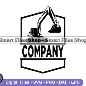 Excavator Logo #2 Svg, Excavator Svg, Heavy Equipment Svg, Excavator Dxf, Excavator Png, Excavator Clipart, Excavator Files, Excavator Eps