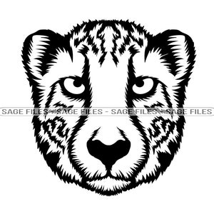 Cheetah Mascot SVG, Cheetah Face SVG, Cheetah Head Svg, Cheetah Svg, Cheetah Dxf, Cheetah Png, Cheetah Clipart, Cheetah Files, Eps