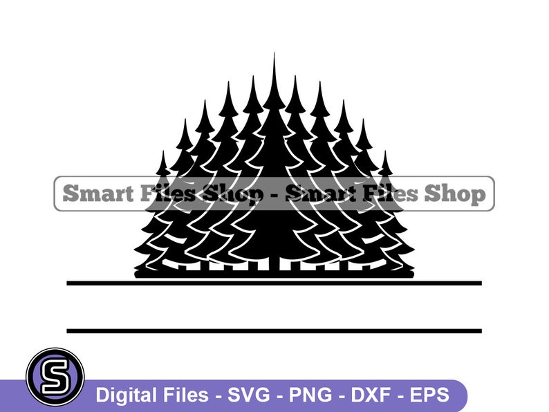 Forest Split Monogram Logo Svg Forest Svg Woods Svg Trees - Etsy