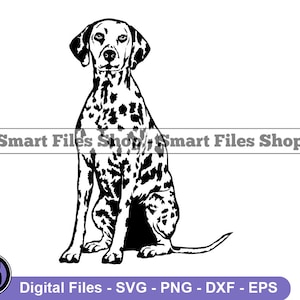 Sitting Dalmatian SVG, Dalmatian Svg, Dog Svg, Dalmatian Dxf, Dalmatian Png, Dalmatian Clipart, Dalmatian Files, Dalmatian Eps