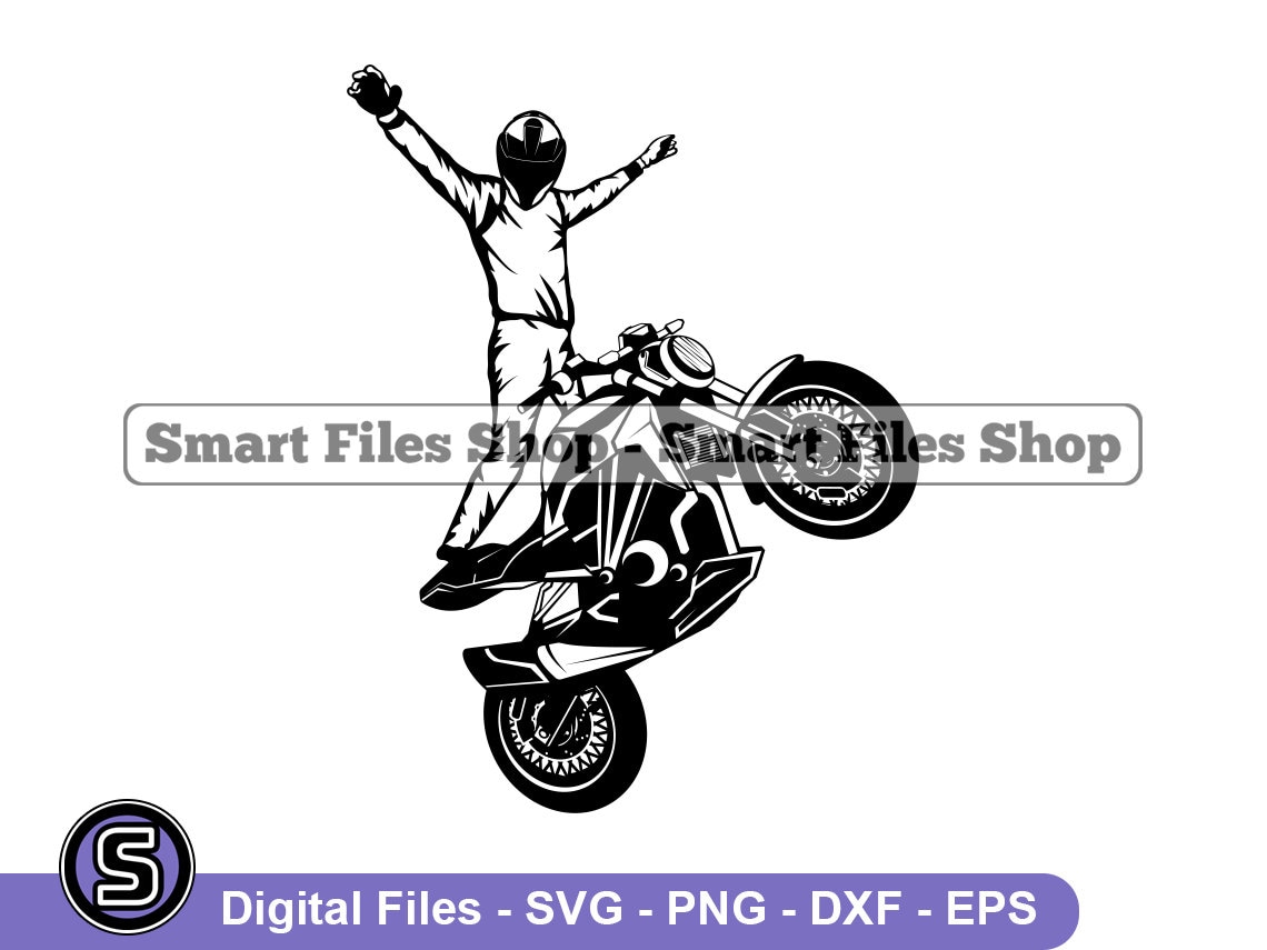 Bike stunt vector bike (Dirt Bike Extreme Sport Vector Illustrat