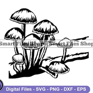 Mushrooms #3 Svg, Mushroom Svg, Vegetable Svg, Mushroom Dxf, Mushroom Png, Mushroom Clipart, Mushroom Files, Mushroom Eps
