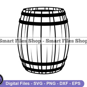 Wooden Barrel #2 Svg, Barrel Svg, Wine Barrel Svg, Barrel Dxf, Barrel Png, Barrel Clipart, Barrel Files, Eps