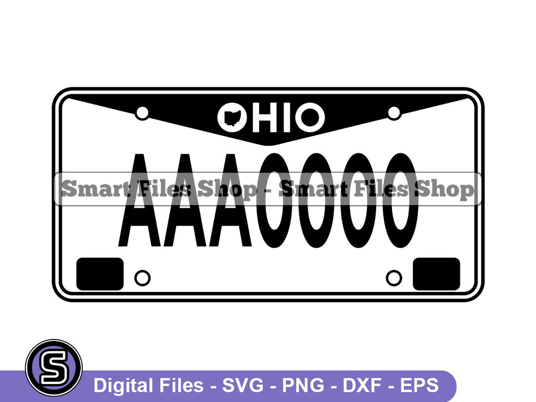 Ohio Licence Plate Svg Ohio Svg Driving Svg Driver Svg Etsy