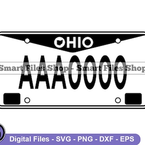 Ohio Kenteken Svg, Ohio Svg, Rijden Svg, Bestuurder Svg, Ohio Dxf, Ohio Png, Ohio Clipart, Ohio Files, Ohio Eps
