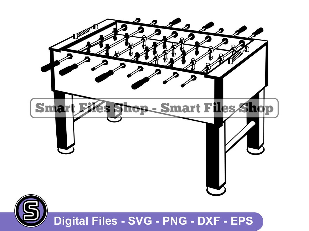 Foosball Table Svg, Table Soccer Svg, Table Football Svg, Foosball Dxf
