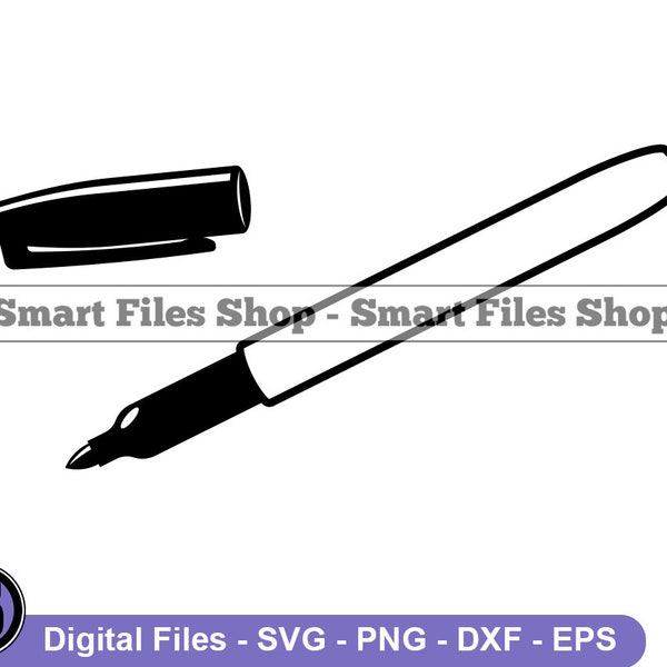 Black Marker Pen SVG, Marker Svg, Supplies Svg, Black Marker Dxf, Black Marker Png, Black Marker Clipart, Black Marker Files, Eps