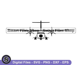 Hélice Jumbo Jet Svg, Avión de hélice Svg, Avión svg, Avión de hélice Dxf, Avión de hélice Png, Clipart, Archivos, Eps