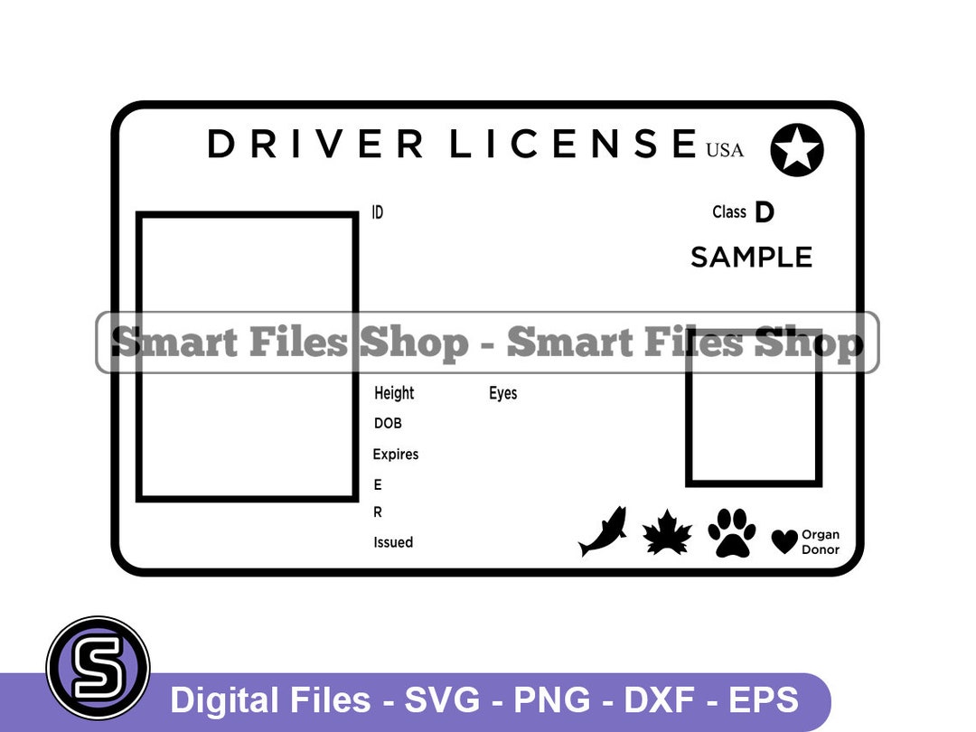 Blanko Führerschein Vorlage 2 Svg, Führerschein Svg, ID Svg