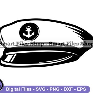 Ship Captain Cap #2 Svg, Ship Captain Svg, Navy Svg, Ship Captain Dxf, Ship Captain Png, Ship Captain Clipart, Ship Captain Files, Eps