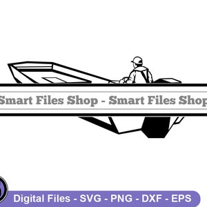 Jon Boat Split Monogram SVG, Jon Boat Svg, Jon Boat Logo Svg, Jon Boat Dxf, Jon Boat Png, Jon Boat Clipart, Jon Boat Files, Jon Boat Eps