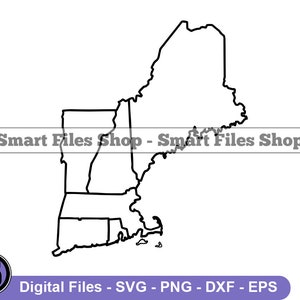 New England Map Outline Svg, New England Svg, New England Dxf, New England Dxf, New England Png, New England Clipart, New England Dateien, Eps