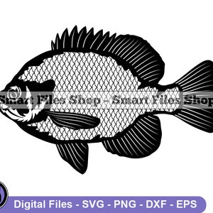 Bluegill Svg, Fish Svg, Fishing Svg, Fishing Dxf, Fishing Png, Fishing Clipart, Fishing Files, Fishing Eps