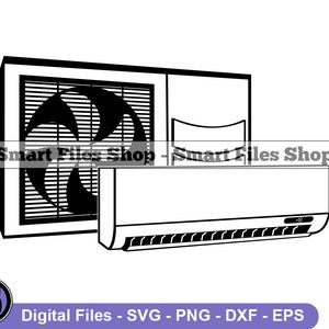 HVAC Logo Svg, HVAC Svg, Cantral Air Conditioner Svg, HVAC Dxf, HVAc Png, HVAc Clipart, HVAc Files, HVAc Eps