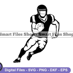 Football Player Running Back SVG, Football Svg, Football Dxf, Football Png, Football Clipart, Football Files, Eps