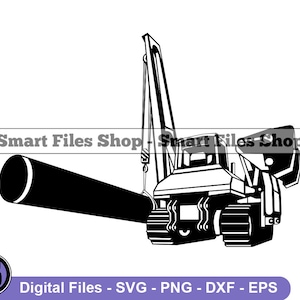 Pipelayer with Operator #4 Svg, Pipelayer Svg, Heavy Equipment Svg, Pipelayer Dxf, Pipelayer Png, Pipelayer Clipart, Pipelayer Files, Eps