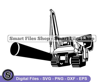 Pipelayer mit Operator #4 Svg, Pipelayer Svg, Heavy Equipment Svg, Pipelayer Dxf, Pipelayer Png, Pipelayer Clipart, Pipelayer Files, Eps