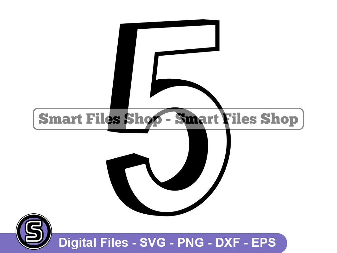 Number 5 in 3D Svg Number 5 Svg 3D Svg Age Svg Birthday - Etsy
