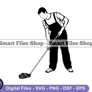 Janitor #2 Svg, Janitor Svg, Cleaning Service Svg, Janitor Dxf, Janitor Png, Janitor Clipart, Janitor Files, Eps