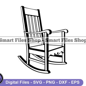 Rocking Chair #2 Svg, Retiree Svg, Retirement Svg, Rocking Chair Dxf, Rocking Chair Png, Rocking Chair Clipart, Rocking Chair Files, Eps