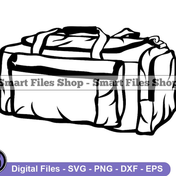 Duffel Bag Svg, Duffle Bag Svg, Travel Svg, Vacation Svg, Duffel Bag Dxf, Duffel Bag Png, Duffel Bag Clipart, Duffel Bag Files, Eps