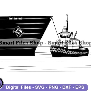 Tugboat #3 Svg, Tugboat Svg, Tugboat Dxf, Tugboat Png, Tugboat Clipart, Tugboat Files, Eps