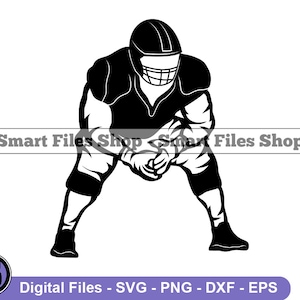Football Player Lineman SVG, Football Svg, Football Dxf, Football Png, Football Clipart, Football Files, Eps