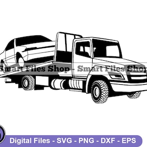 Tow Truck #3 Svg, Tow Truck Svg, Car Towing Svg, Tow Truck Dxf, Tow Truck Png, Tow Truck Clipart, Tow Truck Files, Tow Truck Eps