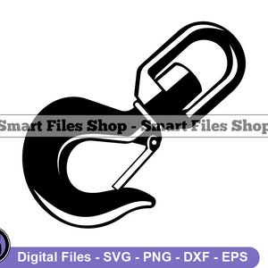 Lifting Hoist Swivel Hook Svg, Hook Svg, Crane Hook Svg, Hook Dxf, Hook Png, Hook Clipart, Hook Files, Eps