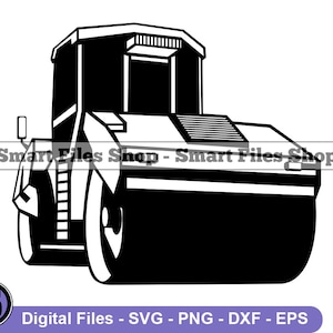 Asphalt Compactor #2 Svg, Heavy Equipment Svg, Contractor Svg, Asphalt Compactor Dxf, Asphalt Compactor Png, Clipart, Files, Eps
