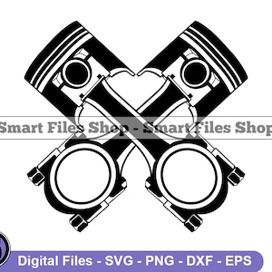 Piston Logo Svg, Piston Svg, Engine Piston Svg, Mechanic Svg, Piston Dxf, Piston Png, Piston Clipart, Piston Files, Eps