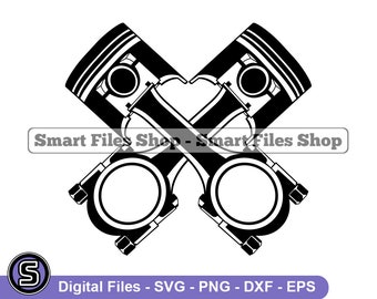 ピストン ロゴ SVG、ピストン SVG、エンジン ピストン SVG、メカニック SVG、ピストン DXF、ピストン PNG、ピストン クリップアート、ピストン ファイル、EPS