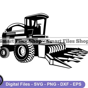 Harvester #3 Svg, Farming Svg, Combine Harvester Svg, Harvester Dxf, Harvester Png, Harvester Clipart, Harvester Files, Harvester Eps