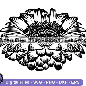 Gerbera Flower #2 Svg, Gerbera Svg, Flower Svg, Gerbera Dxf, Gerbera Png, Gerbera Clipart, Gerbera Files, Gerbera Eps