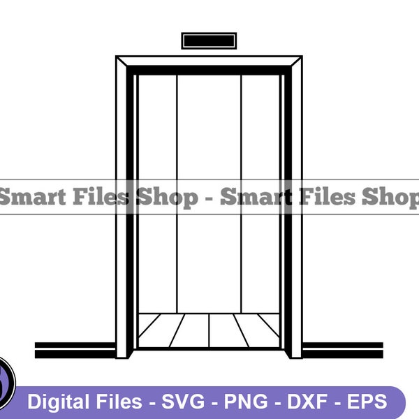 Empty Elevator Svg, Elevator Svg, Elevator Dxf, Elevator Png, Elevator Clipart, Elevator Files, Eps