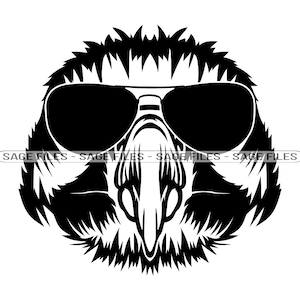 Vulture In Sunglasses SVG, Vulture SVG, Cool Vulture Svg, Vulture Dxf, Vulture Png, Vulture Clipart, Vulture Files, Eps