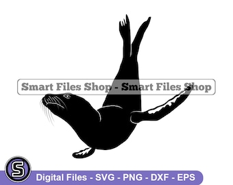 Swimming Sea Lion Svg, Sea Lion Svg, Seal Svg, Sea Lion Dxf, Sea Lion Png, Sea Lion Clipart, Sea Lion Files, Eps