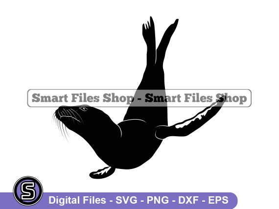 Swimming Sea Lion Svg, Sea Lion Svg, Seal Svg, Sea Lion Dxf, Sea Lion Png, Sea Lion Clipart, Sea Lion Files, Eps
