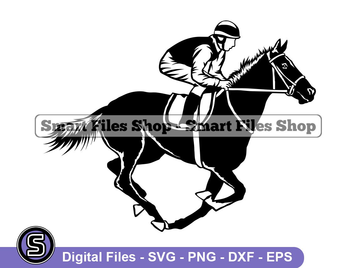 Jockey 5 Svg Jockey Svg Horse Racing Svg Jockey Dxf Etsy