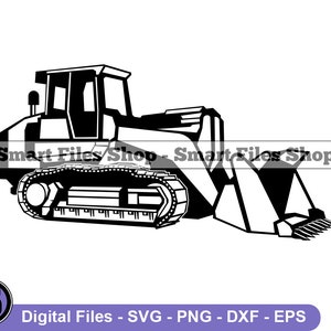Track Loader Svg, Heavy Equipment Svg, Bulldozer Svg, Track Loader Dxf, Track Loader Png, Track Loader Clipart, Track Loader Files, Eps