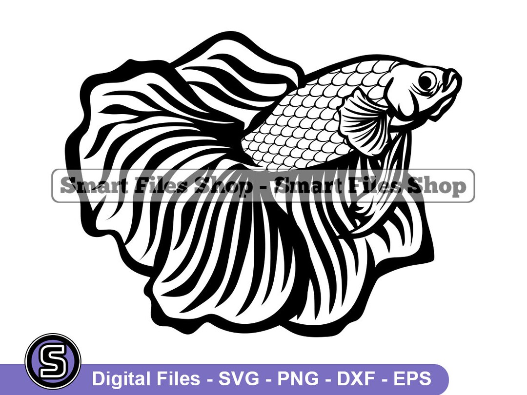 Siamese Fighting Fish Svg, Aquarium Fish Svg, Fish Svg, Fish Dxf, Fish ...