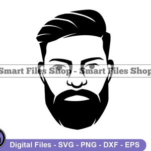 Bartbärtige SVG, Mann Gesicht Svg, Bart Svg, Bart mann Dxf, Bärtigen Mann Png, Bärtigen Mann Clipart, Bart mann Dateien, Eps