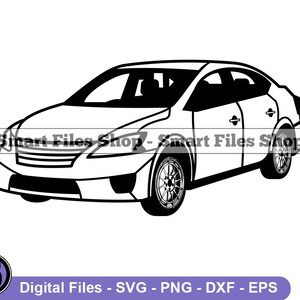 Car Sedan Svg, Car Svg, Sedan Svg, Car Sedan Dxf, Car Sedan Png, Car Sedan Clipart, Car Sedan Files, Eps