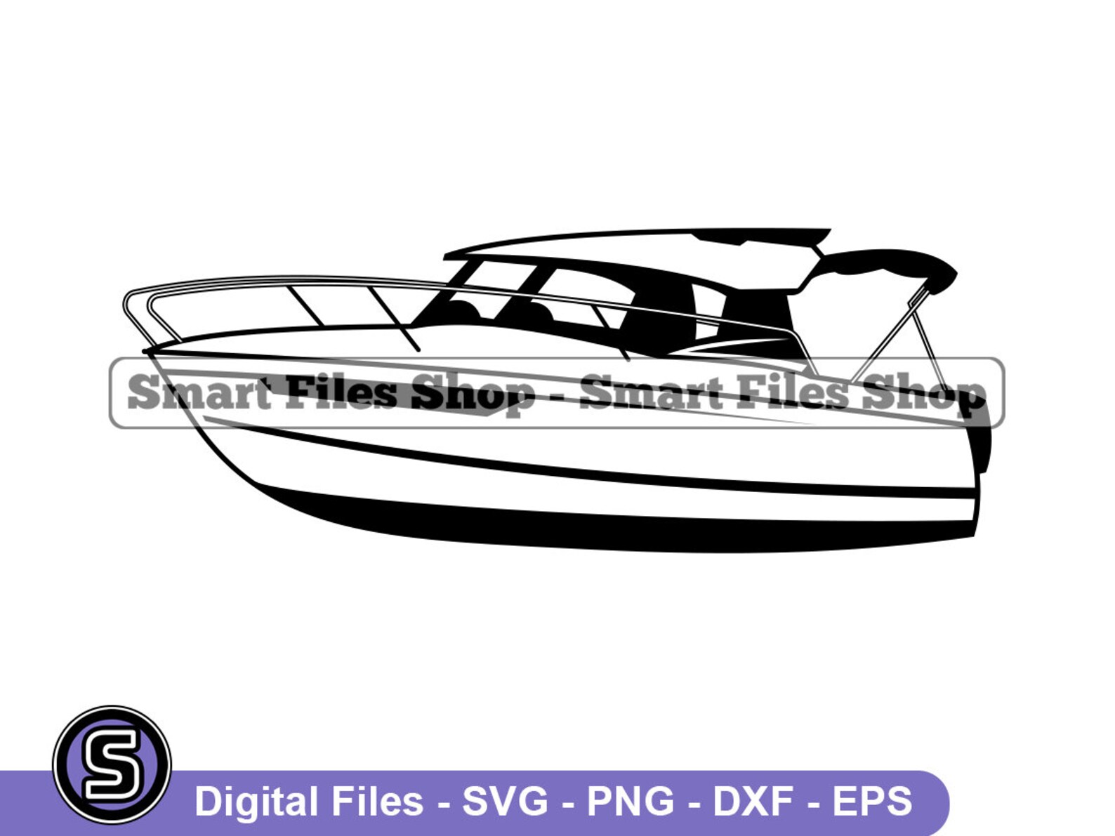 Cabin Cruiser 2 Svg Speedboat Svg Yacht Svg Cabin Cruiser Etsy