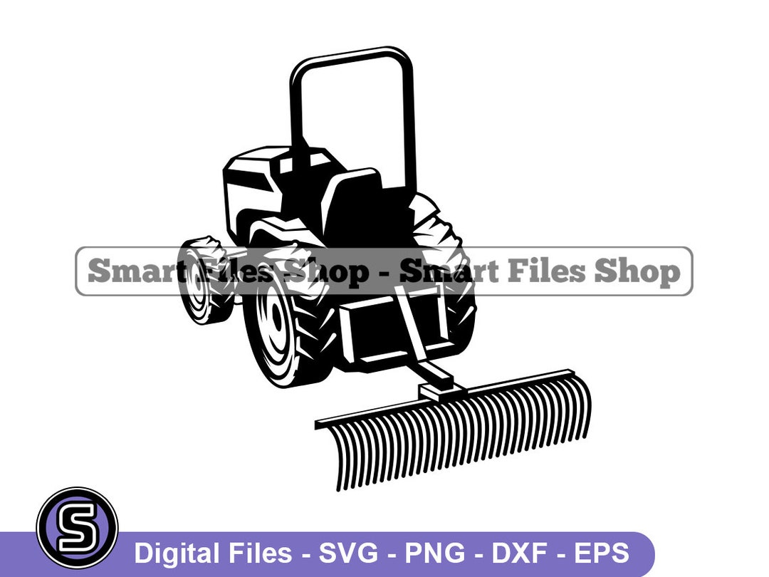Tractor Rake Svg, Tractor Svg, Tractor Dxf, Tractor Png, Tractor ...