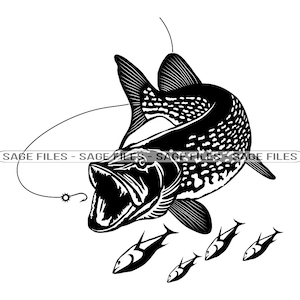 Northern Pike Fishing Svg, Fishing Bait Svg, Fishing Svg, Fish Svg, Northern Pike Dxf, Northern Pike Png, Northern Pike Clipart, Files, Eps
